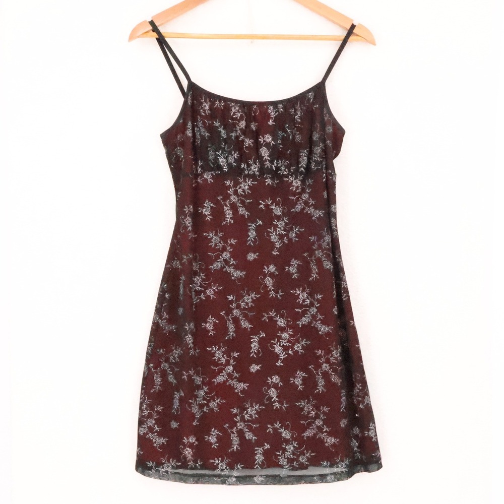 Candy Rocket Y2K Vintage Babydoll Dress Size S Red Black Mesh Whimsigoth Witchy‎